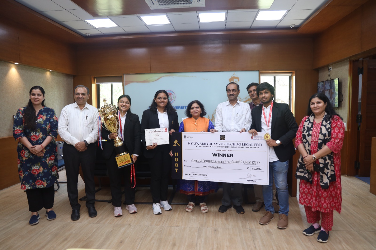 Achievement at  Nyaya Abhyuday 2.O- Techno Legal Fest 4th NFSU National Technological Moot Court Competition 